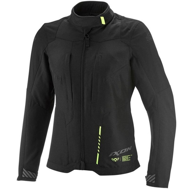 Dames motorjack IXON Tyr zwart-fluogeel