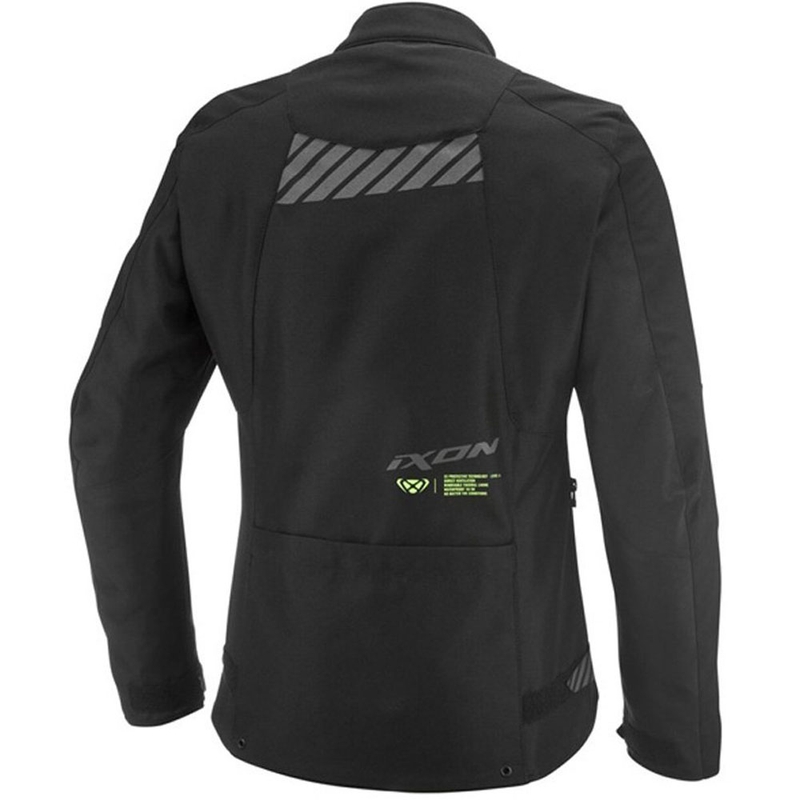 Dames motorjack IXON Tyr zwart-fluogeel