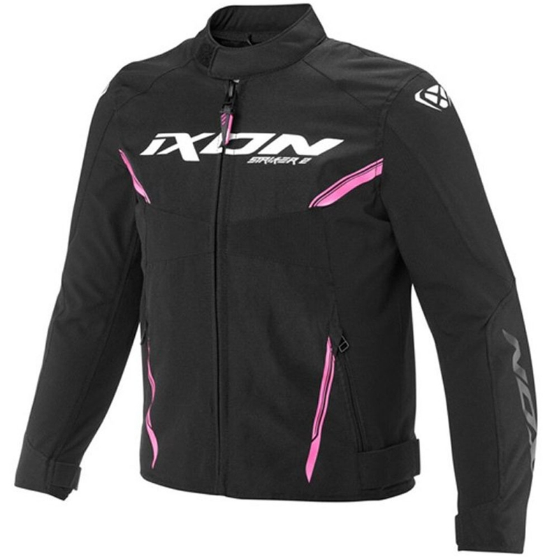 Kindermotorjas IXON Striker 2 zwart-fluo roze