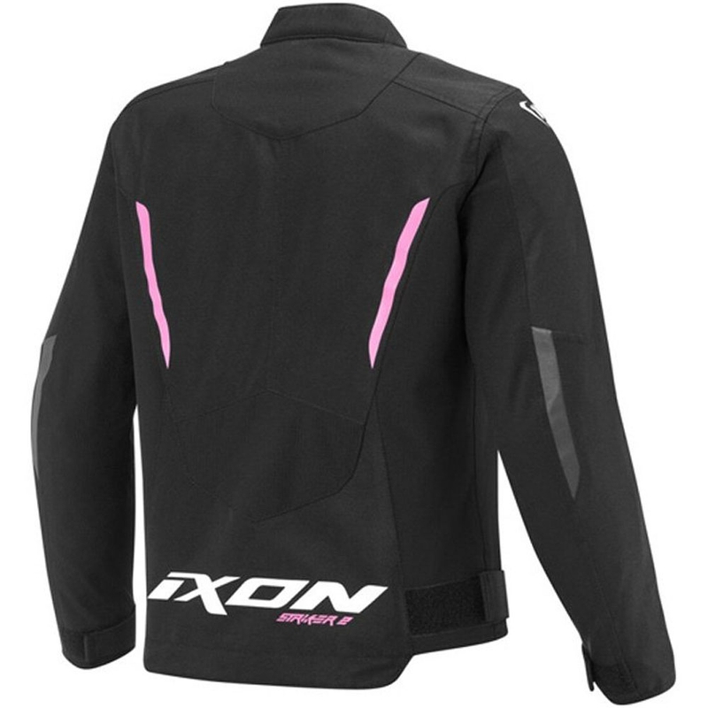 Kindermotorjas IXON Striker 2 zwart-fluo roze