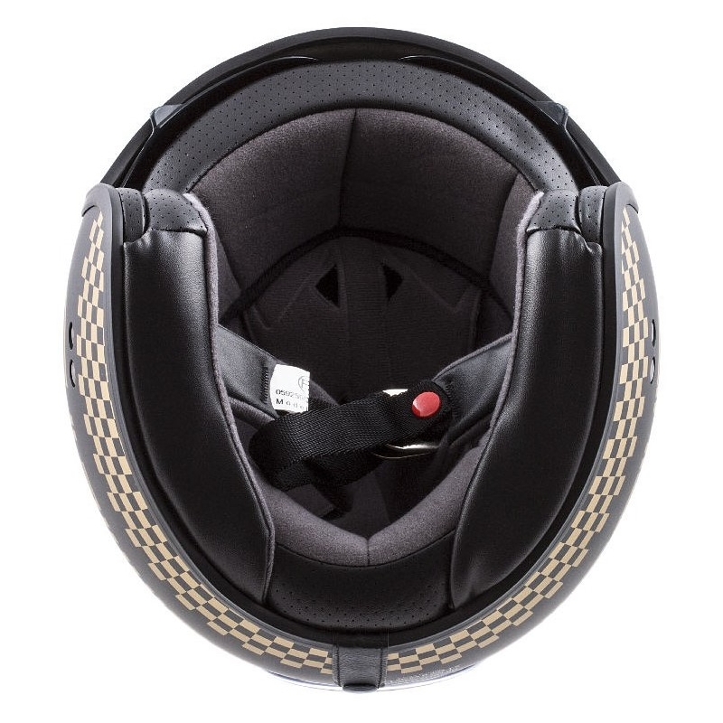 Cassida Oxygen Rondo open motorhelm zwart met goud