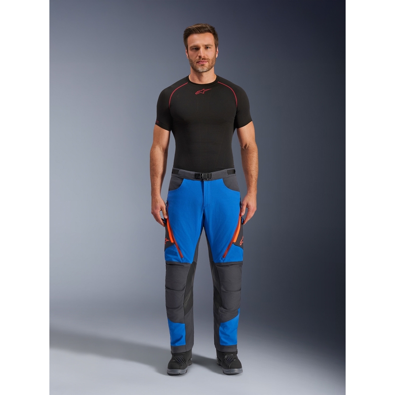 Alpinestars Maxdura Dual motorbroek blauw-donkergrijs-oranje