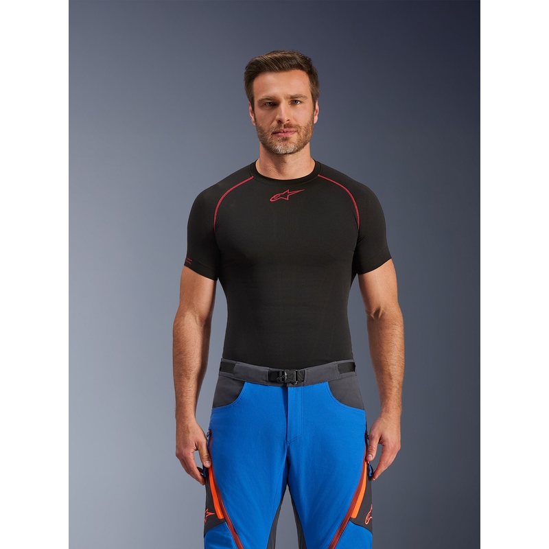 Alpinestars Maxdura Dual motorbroek blauw-donkergrijs-oranje