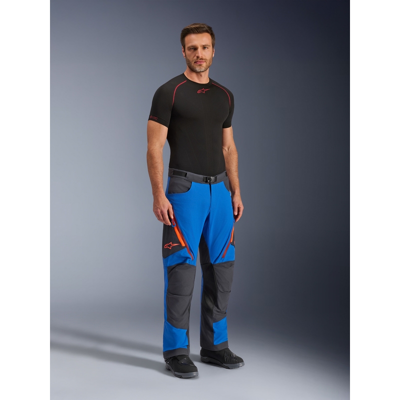 Alpinestars Maxdura Dual motorbroek blauw-donkergrijs-oranje