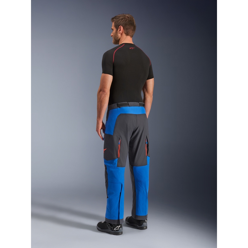Alpinestars Maxdura Dual motorbroek blauw-donkergrijs-oranje