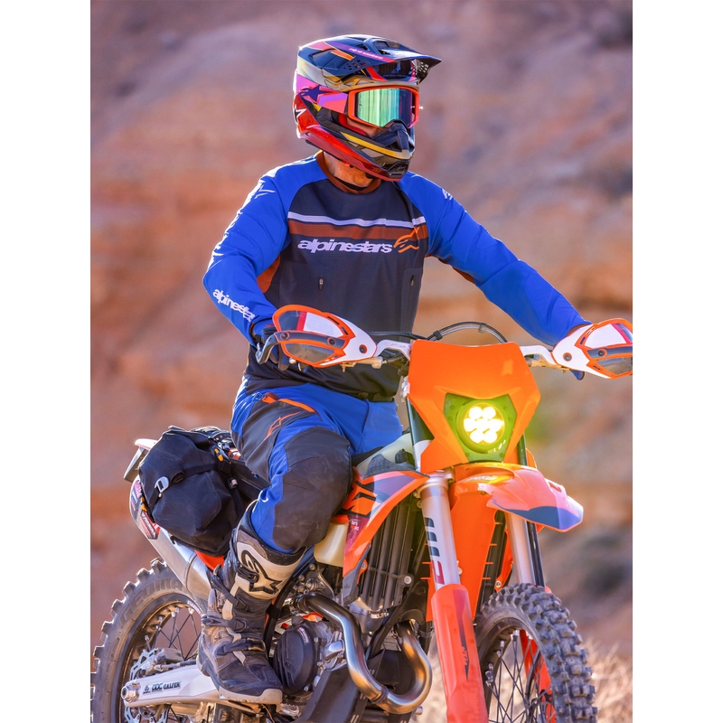 Alpinestars Maxdura Dual motorbroek blauw-donkergrijs-oranje