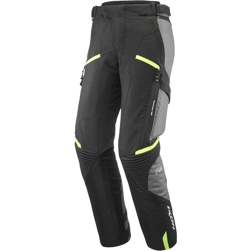 IXON Midgard PT motorbroek zwart-grijs-fluorescent geel