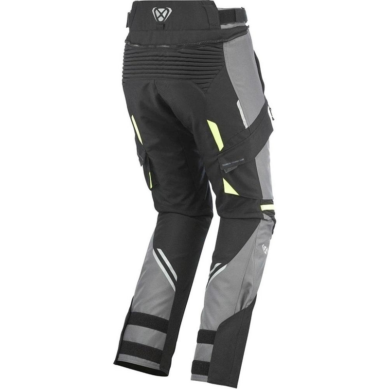 IXON Midgard PT motorbroek zwart-grijs-fluorescent geel
