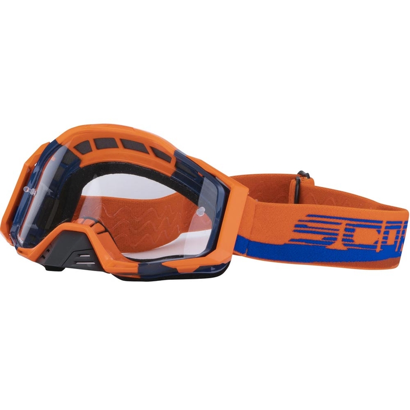 Scorpion MX Mask oranje-blauwe motorcrossbril