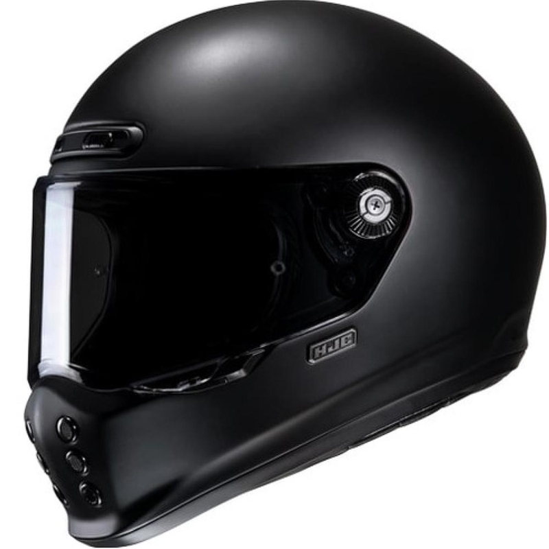 HJC V10 Solid semi-platte integraalhelm voor motorfietsen, zwart
