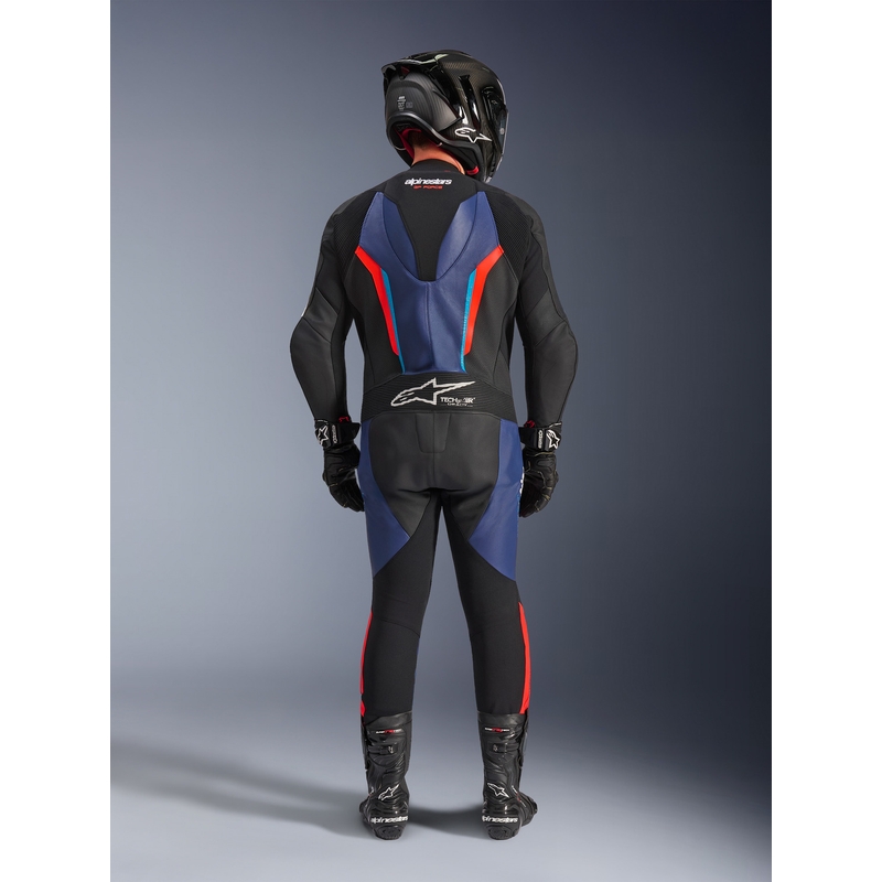 Alpinestars GP FORCE V2 eendelig motorpak zwart-blauw-fluorrood-