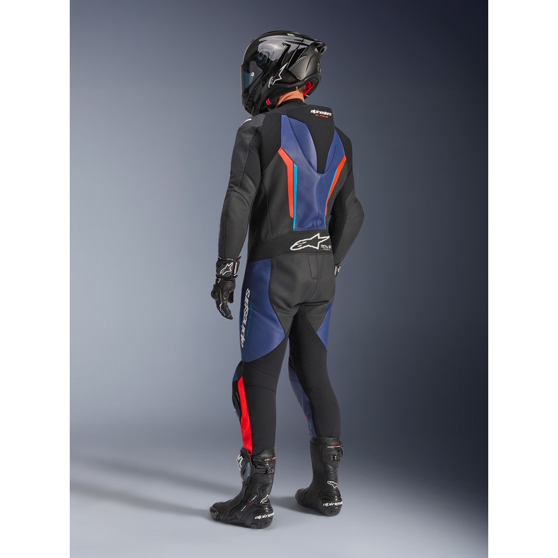 Alpinestars GP FORCE V2 eendelig motorpak zwart-blauw-fluorrood-