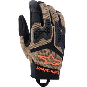 Alpinestars Manti Air motorhandschoenen donker kaki-zwart-fluo oranje