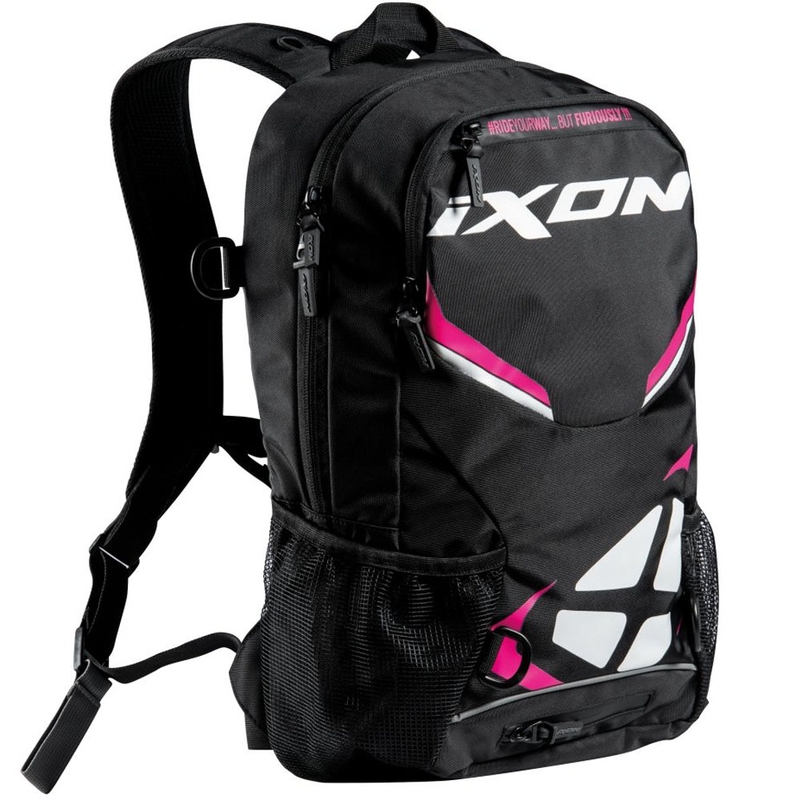Motorrugzak IXON R-Tension 23 zwart-wit-roze