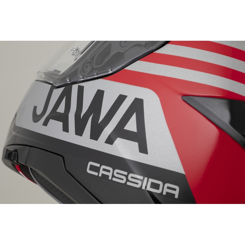Cassida Integral GT 2.1 Jawa Sport integraal motorhelm zwart-parelrood-zilver