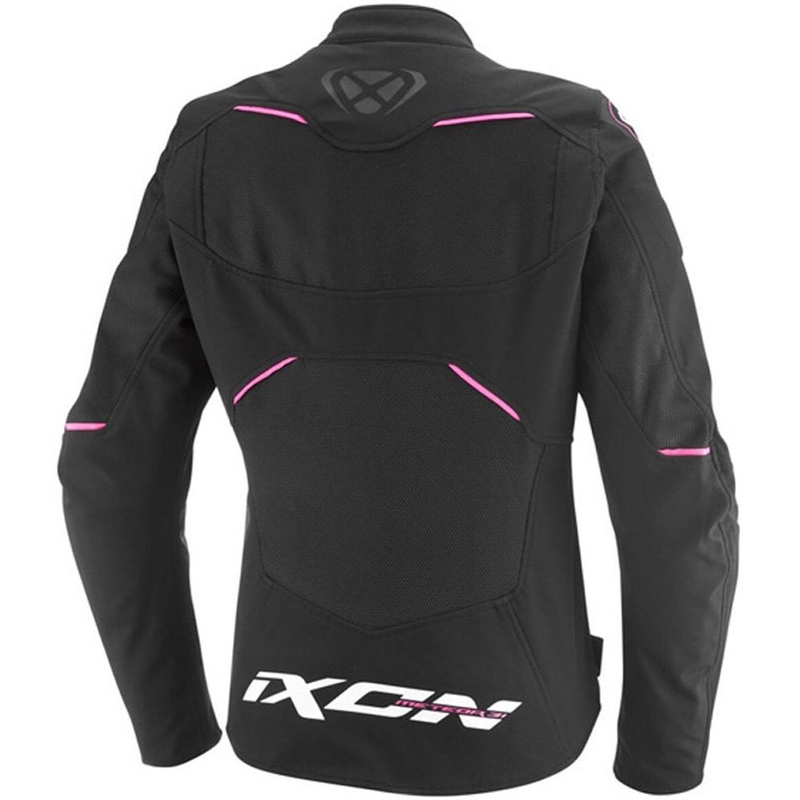 Dames motorjack IXON Meteor 31 Lady zwart-wit-roze