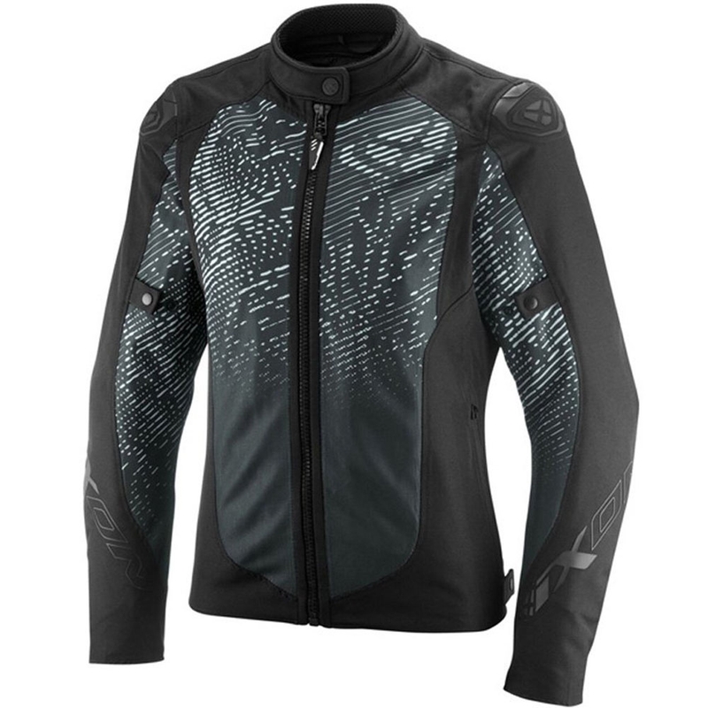 Dames motorjack IXON Artemis zwart-wit