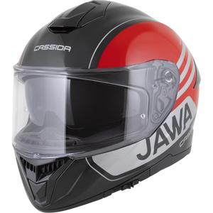 Cassida Integral GT 2.1 Jawa Sport integraal motorhelm zwart-parelrood-zilver