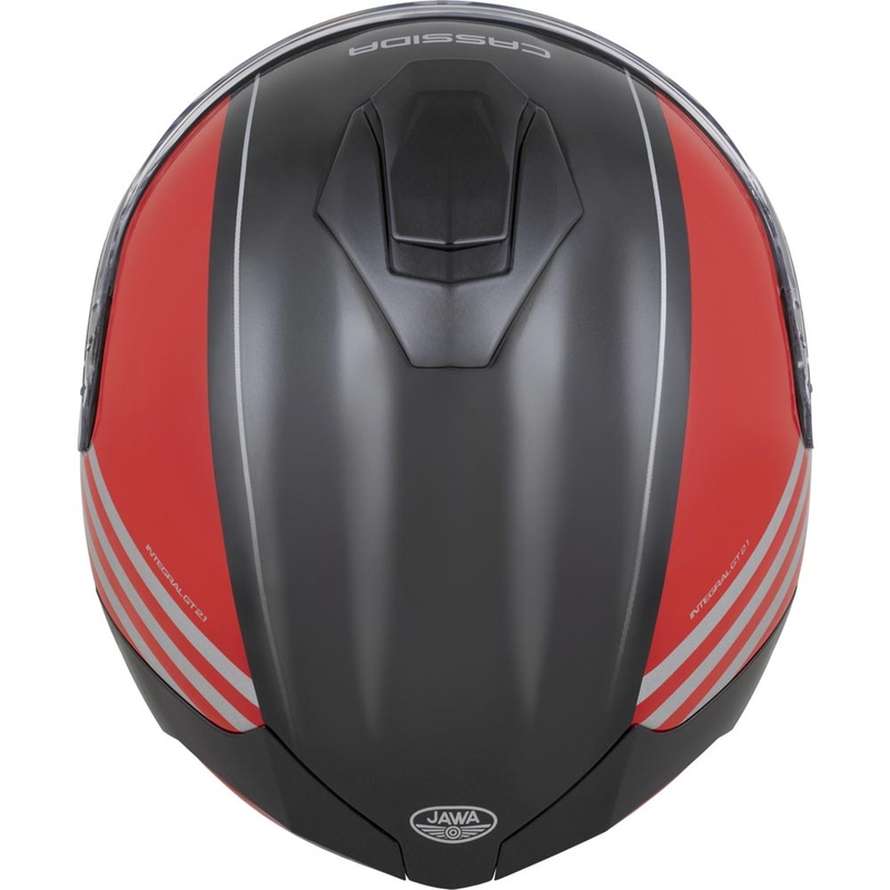 Cassida Integral GT 2.1 Jawa Sport integraal motorhelm zwart-parelrood-zilver