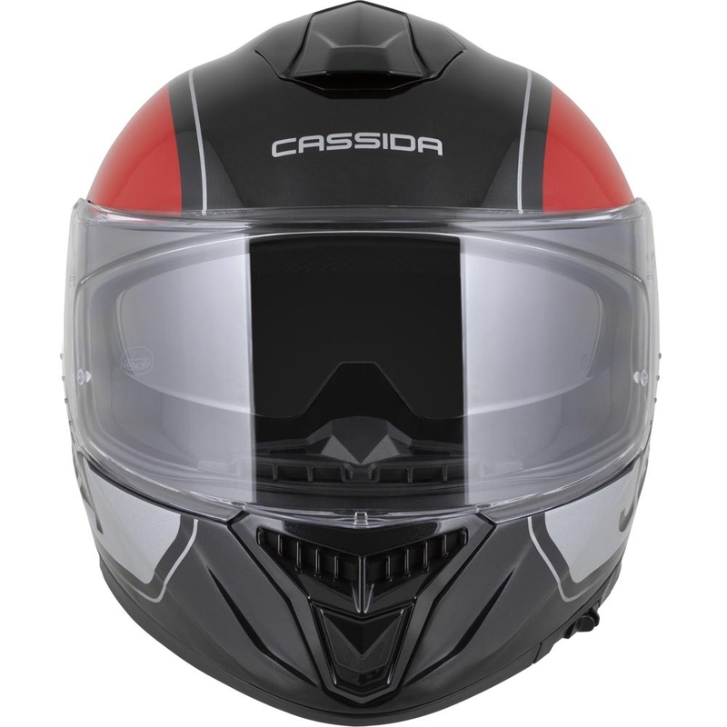 Cassida Integral GT 2.1 Jawa Sport integraal motorhelm zwart-parelrood-zilver