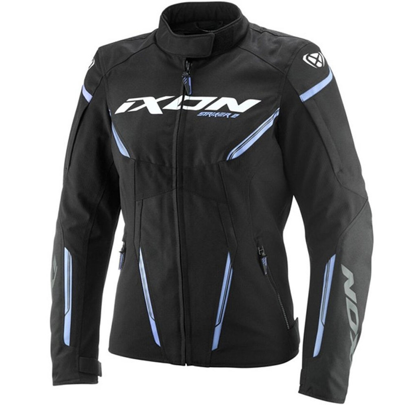 Dames motorjack IXON Striker 2 Lady zwart-lavendel