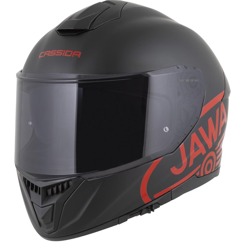 Cassida Integral GT 2.1 Jawa Solid integraal motorhelm matzwart-glanzend rood