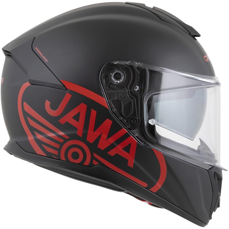 Cassida Integral GT 2.1 Jawa Solid integraal motorhelm matzwart-glanzend rood