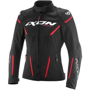 Dames motorjack IXON Striker 2 Air WP Lady zwart-rood