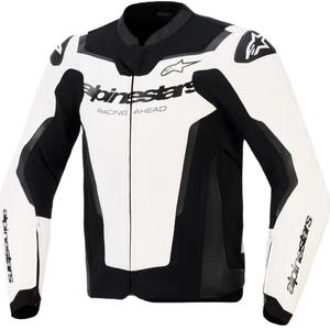 Alpinestars GP Force V2 leren motorjas wit-zwart