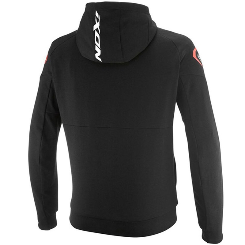 IXON Touchdown Ultra motorsweatshirt zwart-wit-rood