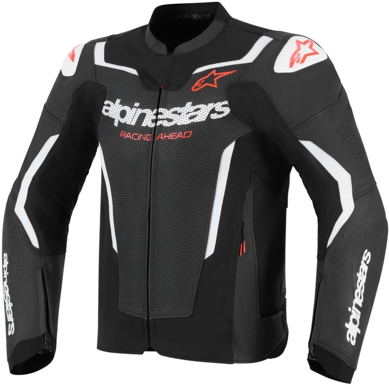 Alpinestars GP Force V2 Airflow leren motorjas zwart-wit