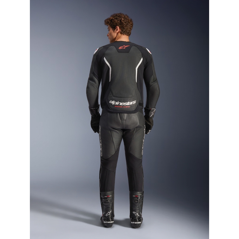 Alpinestars GP Force V2 Airflow leren motorjas zwart-wit