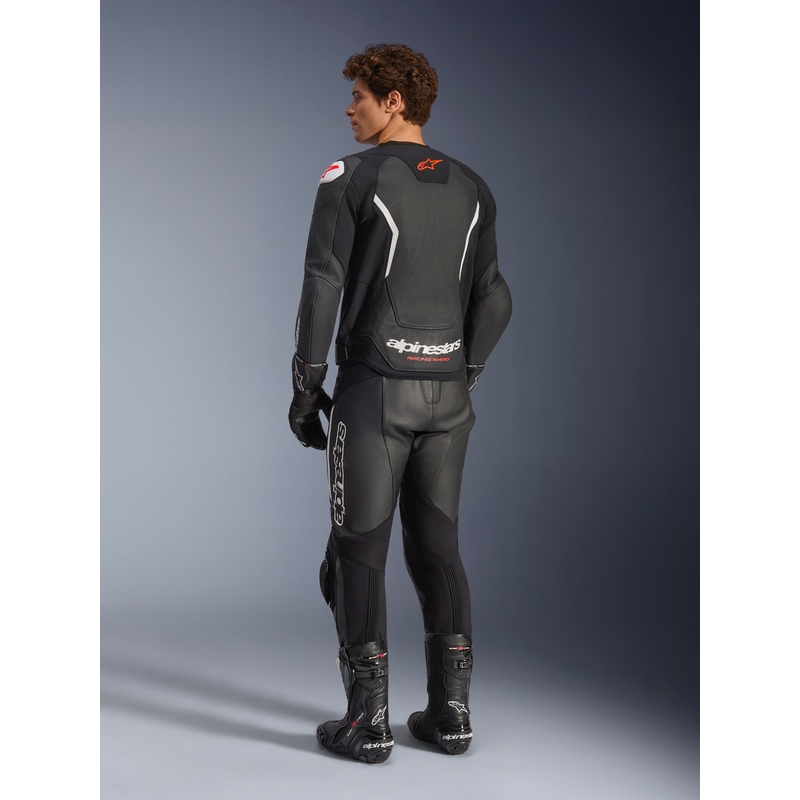 Alpinestars GP Force V2 Airflow leren motorjas zwart-wit