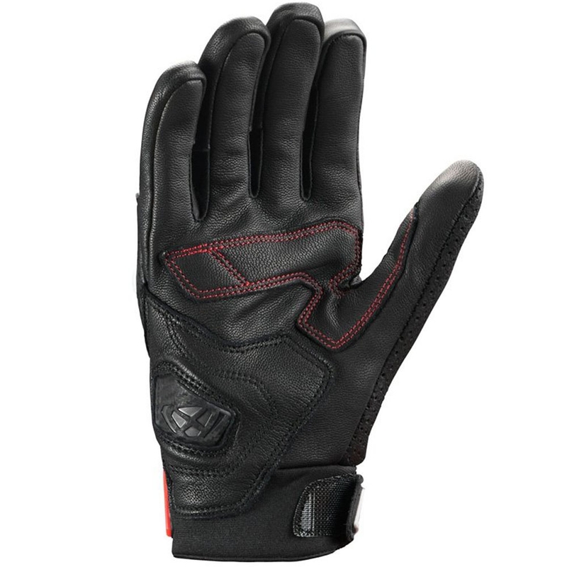 IXON Mirage Leather motorhandschoenen zwart-wit-rood