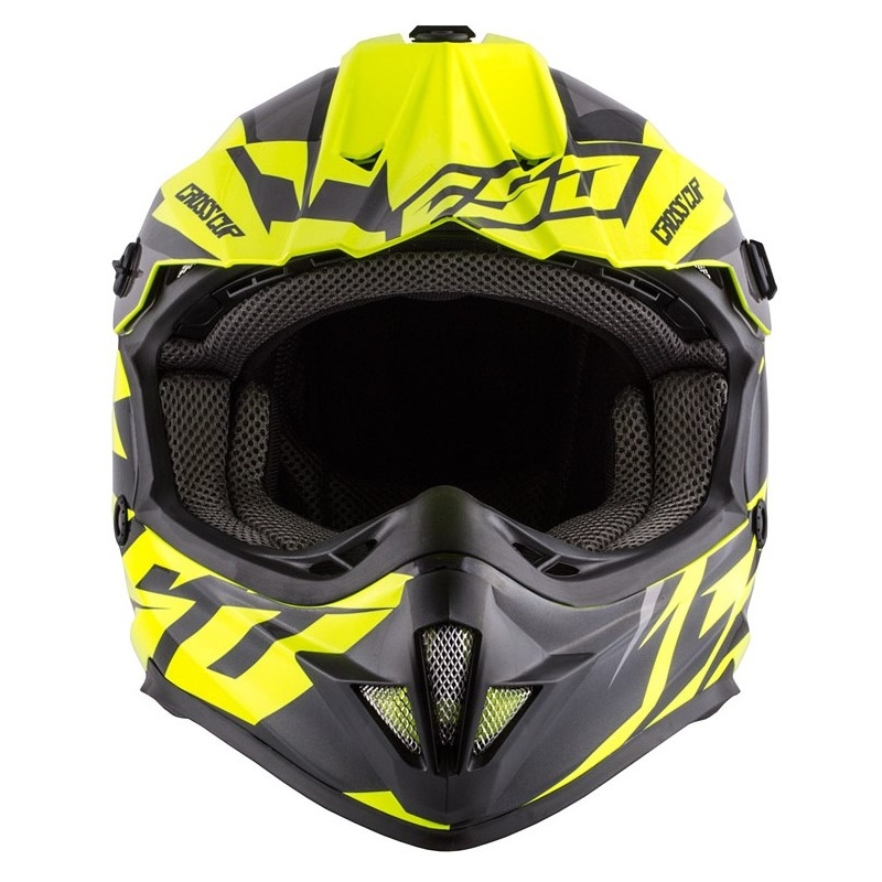 Dětská motokrosová přilba Cassida Cross Cup Two černo-šedo-fluo žlutá