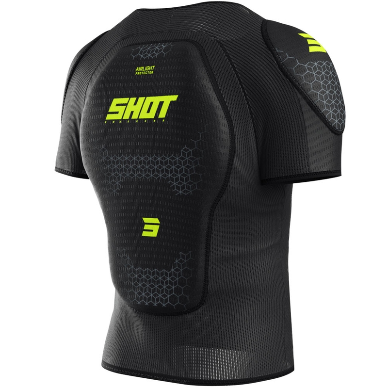 Shot Airlight T-Shirt zwart-fluogeel