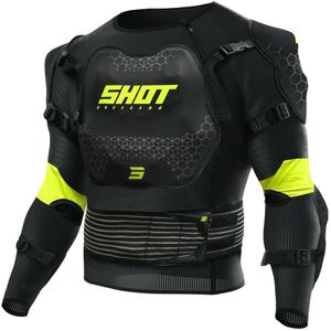 Kinder bodyprotector Shot Optimal 2.0 zwart-fluogeel