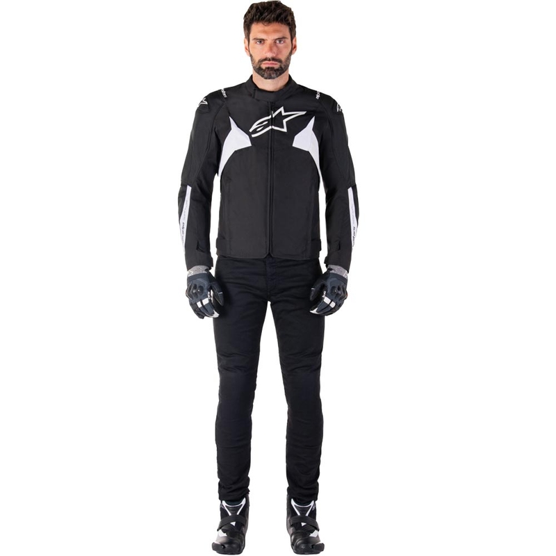 Alpinestars T-JAWS V4 waterdichte motorjas zwart-wit