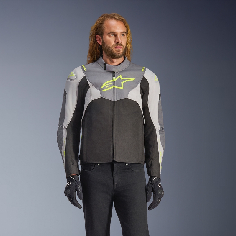 Alpinestars T-JAWS V4 Waterdichte Motorjas Zwart-Lichtgrijs-Grijs