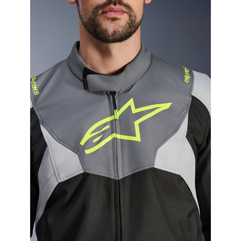 Alpinestars T-JAWS V4 Waterdichte Motorjas Zwart-Lichtgrijs-Grijs