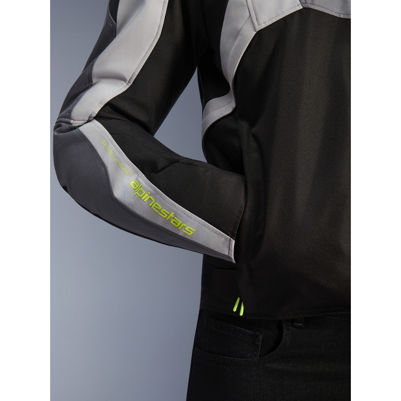 Alpinestars T-JAWS V4 Waterdichte Motorjas Zwart-Lichtgrijs-Grijs