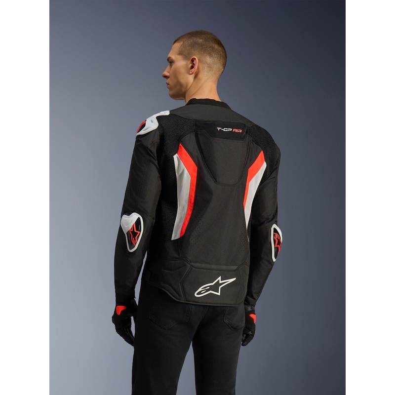 Alpinestars T-GP AIR motorjas zwart-fluorescerend rood