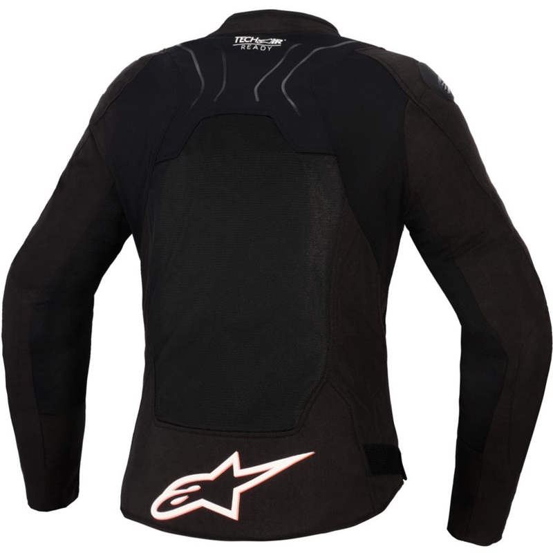 Alpinestars Stella SMX Air dames motorjas zwart-wit-fluorrood