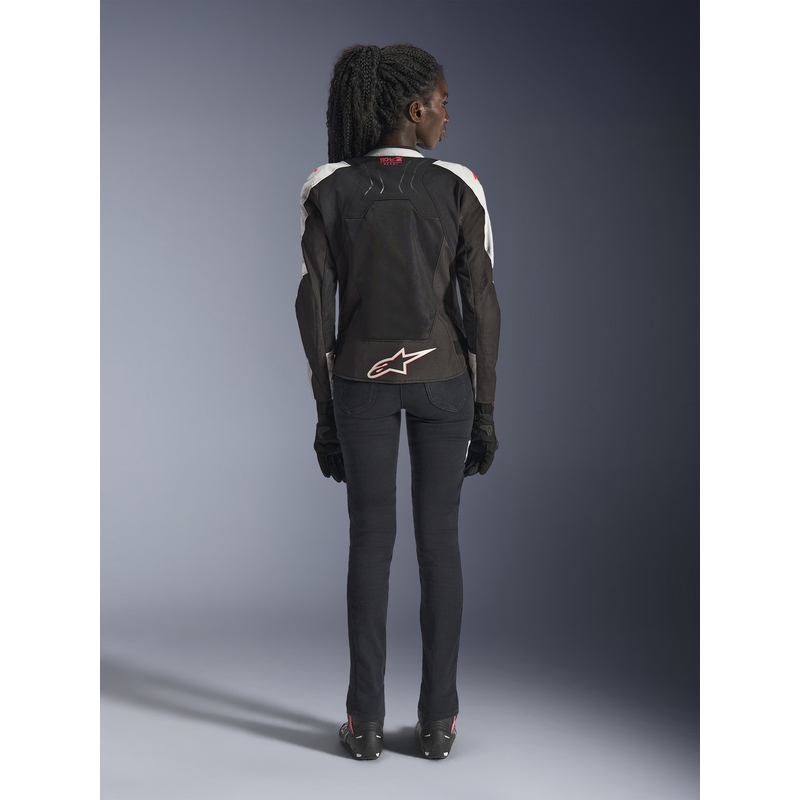 Alpinestars Stella SMX Air dames motorjas lichtgrijs-zwart-roze