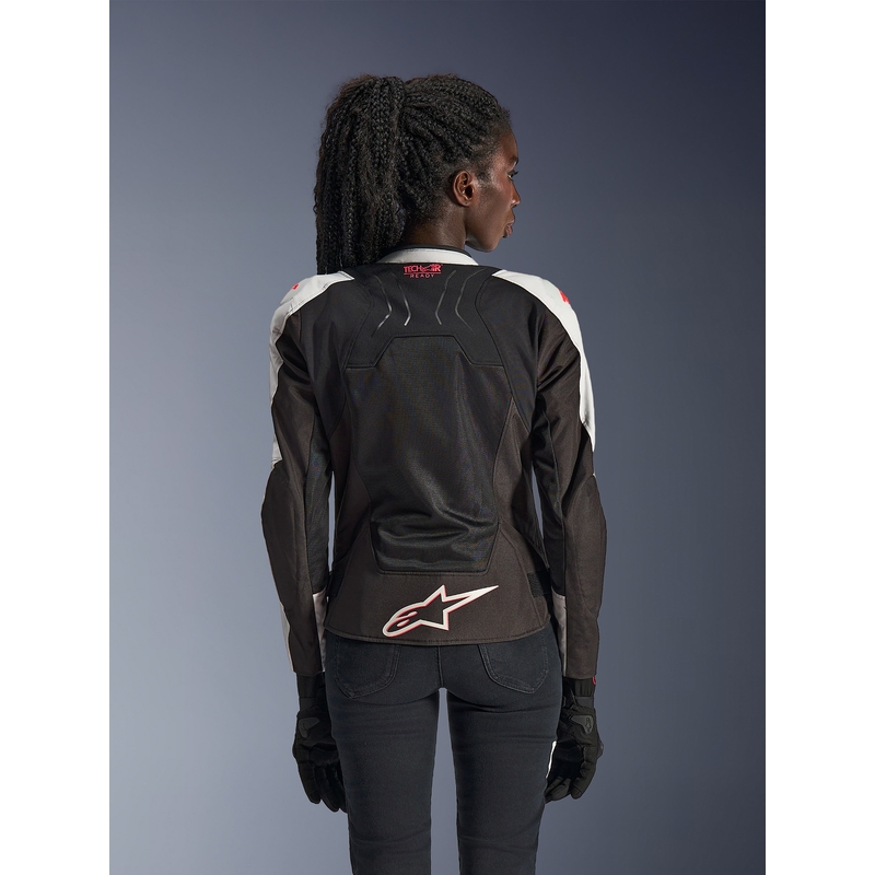 Alpinestars Stella SMX Air dames motorjas lichtgrijs-zwart-roze