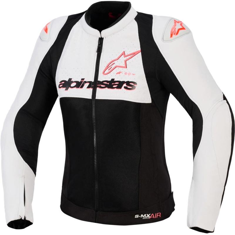 Alpinestars Stella SMX Air dames motorjas lichtgrijs-zwart-roze