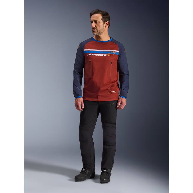 Alpinestars Maxdura Dual oranje-donkerblauwe motorcrossjersey