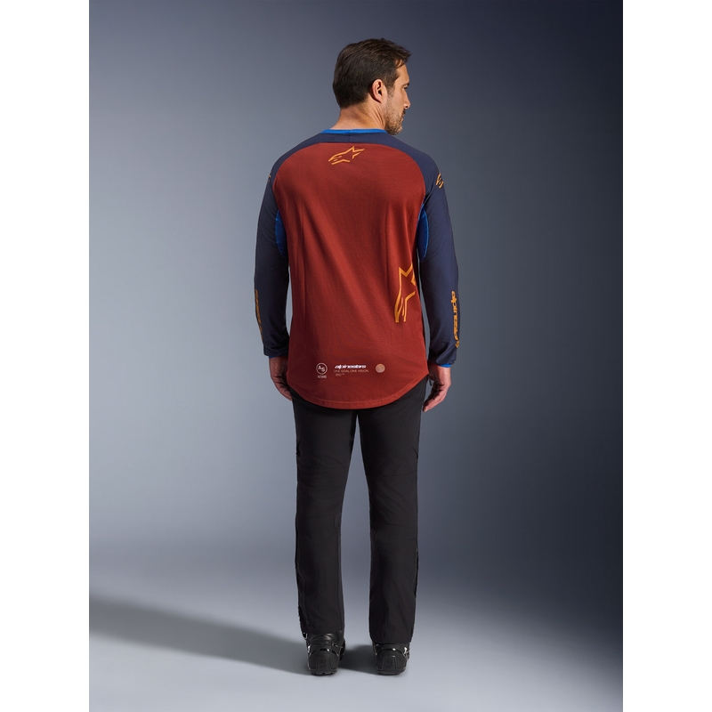 Alpinestars Maxdura Dual oranje-donkerblauwe motorcrossjersey