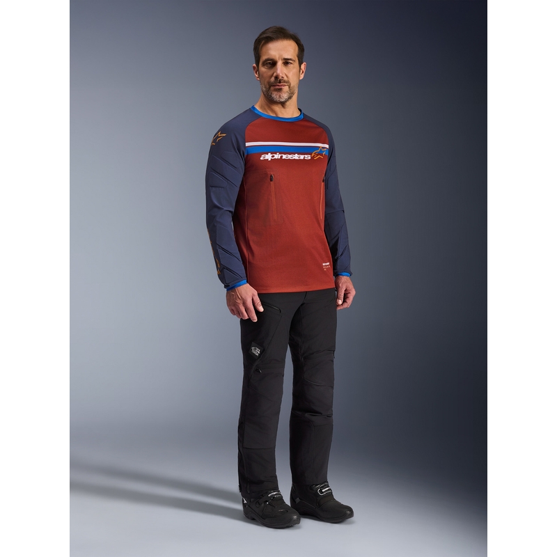 Alpinestars Maxdura Dual oranje-donkerblauwe motorcrossjersey