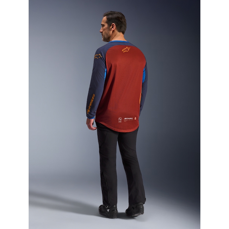 Alpinestars Maxdura Dual oranje-donkerblauwe motorcrossjersey